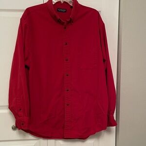 ROUNDTREE & YORKE Red Button Down Dress Shirt XL